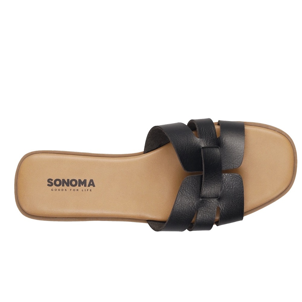 Like new. Sonoma Goods For Life® Rivka women's sandals. Black, Size 8. - Picture 8 of 13